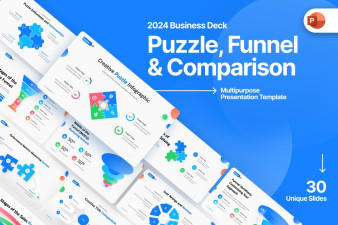 Puzzle Funnel Comparison Package PowerPoint Template